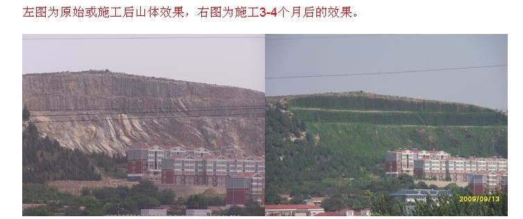 2009年济南某山体复绿工程